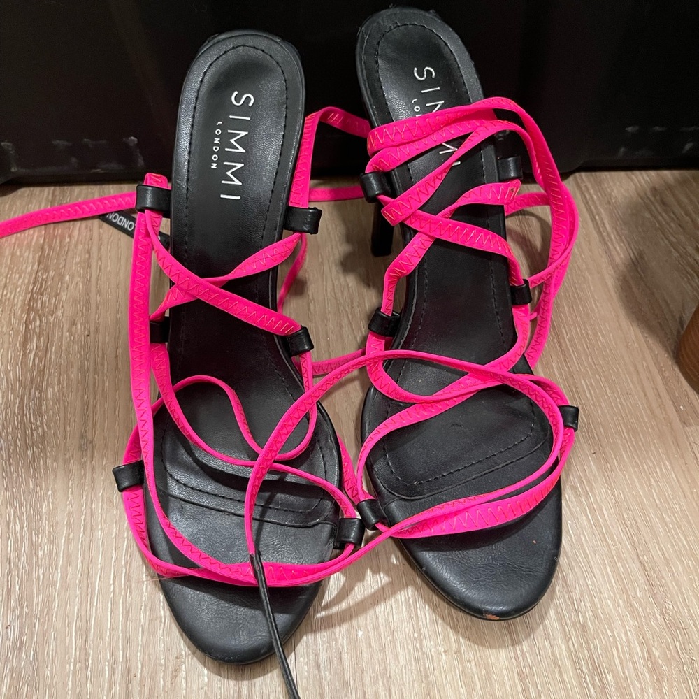 Women's Pink Strappy Heels